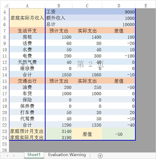 c#/vb.net 在 excel 中插入分页符