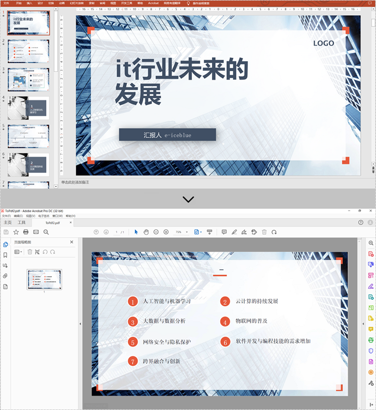 java 将 powerpoint 转为 pdf