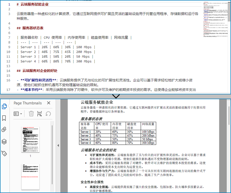 python 将 markdown 转换为 pdf