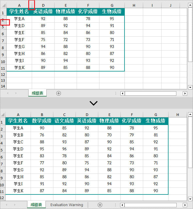 python 在 excel 中隐藏或取消隐藏行和列